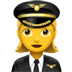 👩‍✈️ woman pilot display on Apple